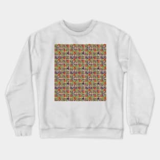 William Morris Vintage Trellis Pattern on Lavender Crewneck Sweatshirt